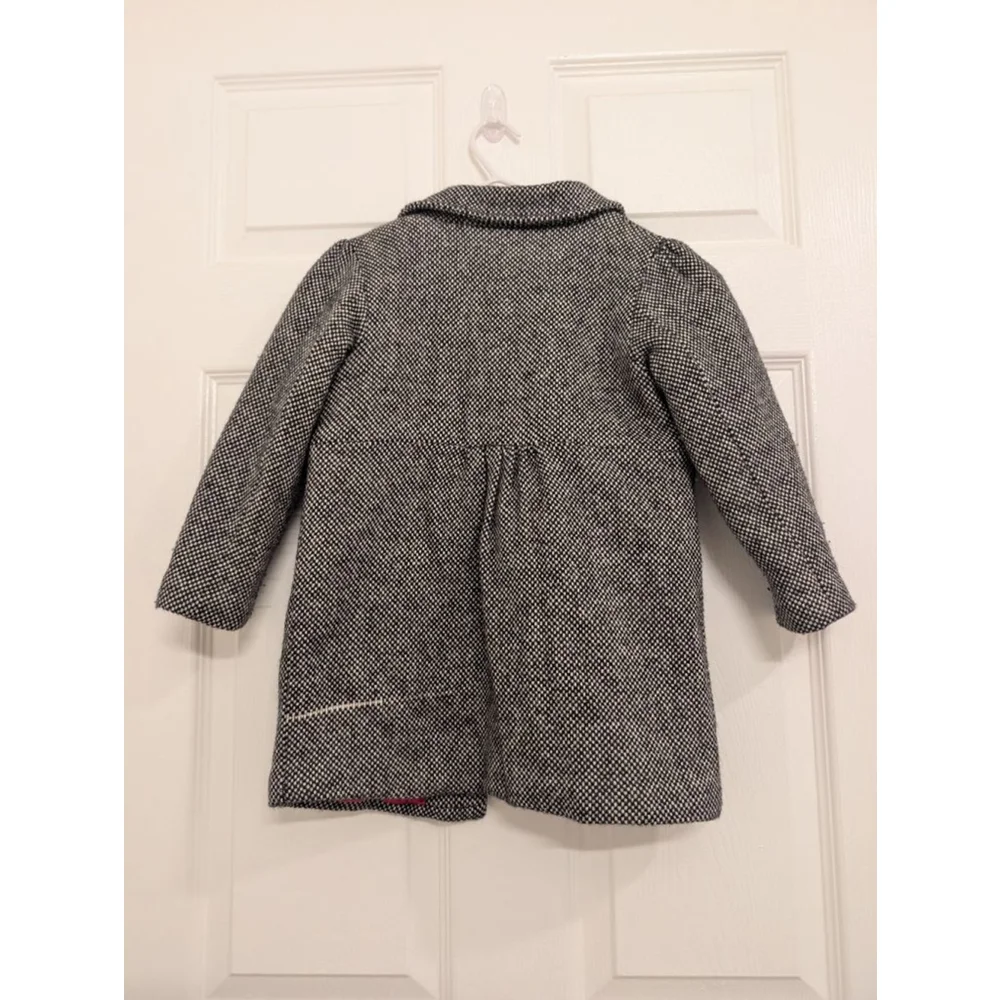 Girls Old Navy Pea Coat 5T Black & White